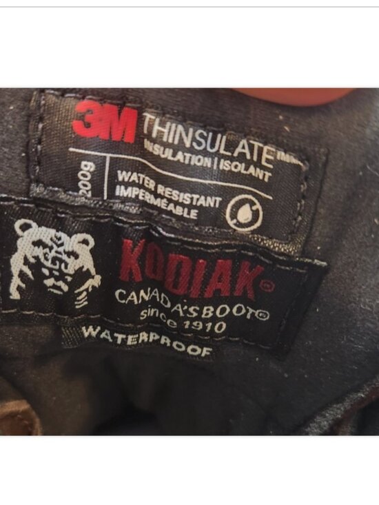 Kodiak Magog 200 gm Insulation WP Leather Boots Canada Sz 10.5 (runs narrow) NWD main image 4